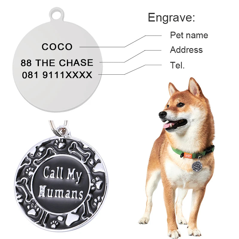 Engraved Personalized Pet ID Tag – Custom Name Tag