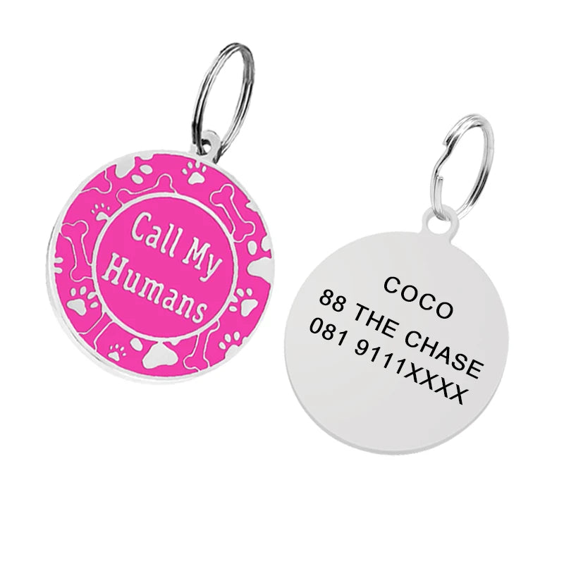 Engraved Personalized Pet ID Tag – Custom Name Tag