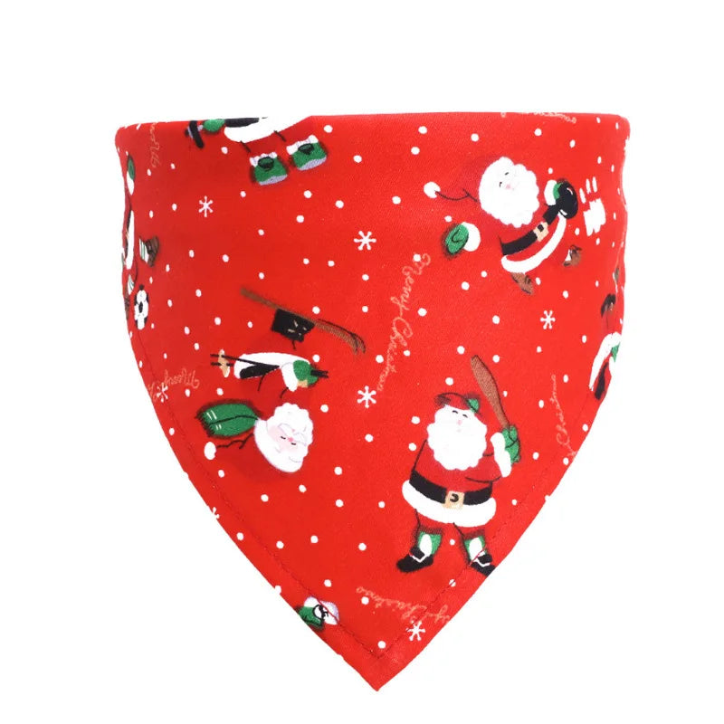 Custom Christmas Dog Bandana – Cotton Holiday Triangle Scarf
