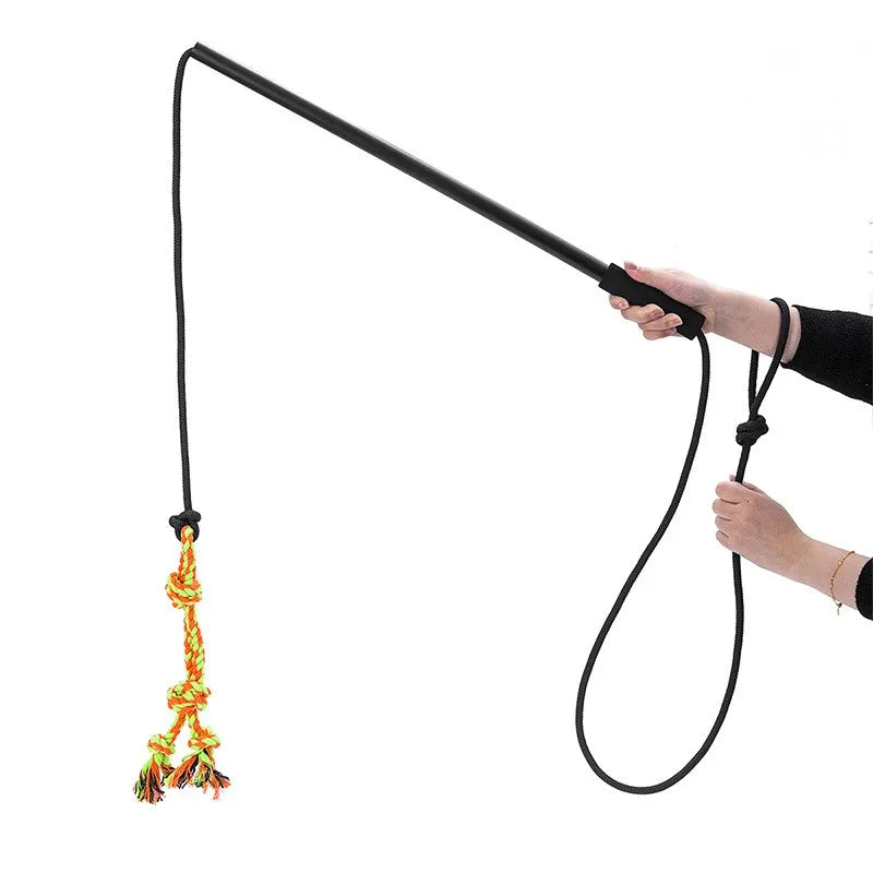 Dog Flirt Pole – Interactive Chase & Tug Teaser Wand for High-Energy Dogs