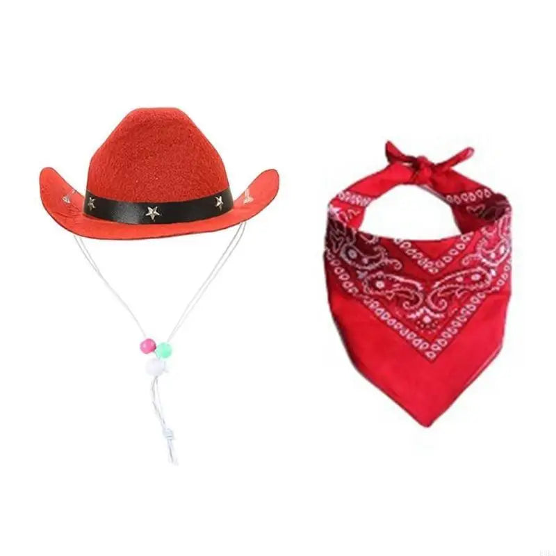 Cowboy Dog Costume Set – Hat & Bandana
