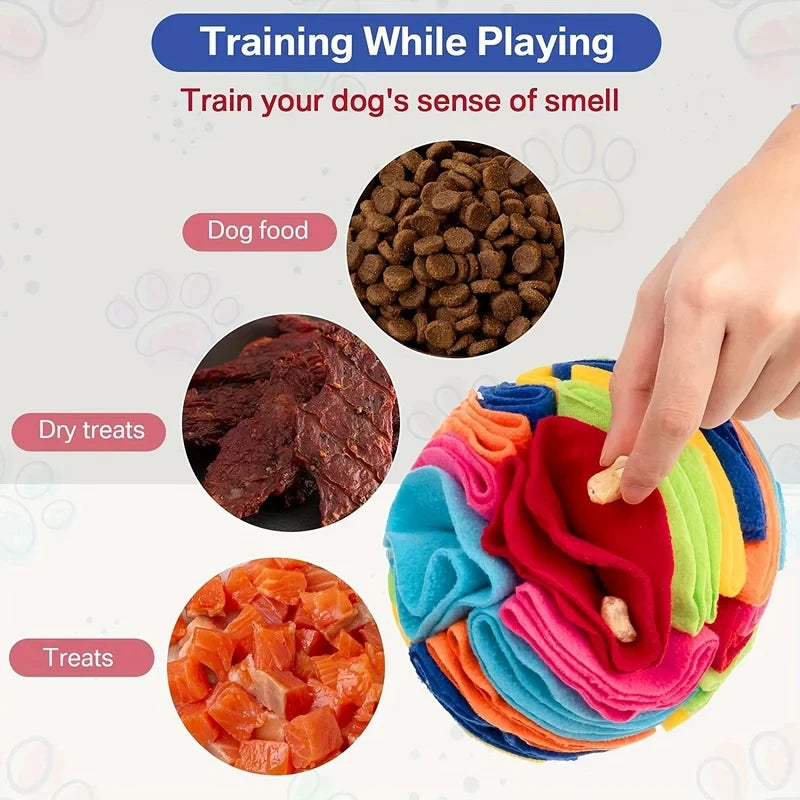 Snuffle Ball Treat-Dispensing Dog Toy