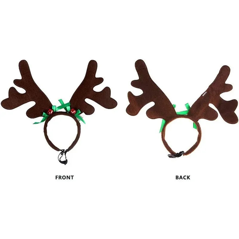 Reindeer Antlers Headband for Pets – Christmas Costume Accessory