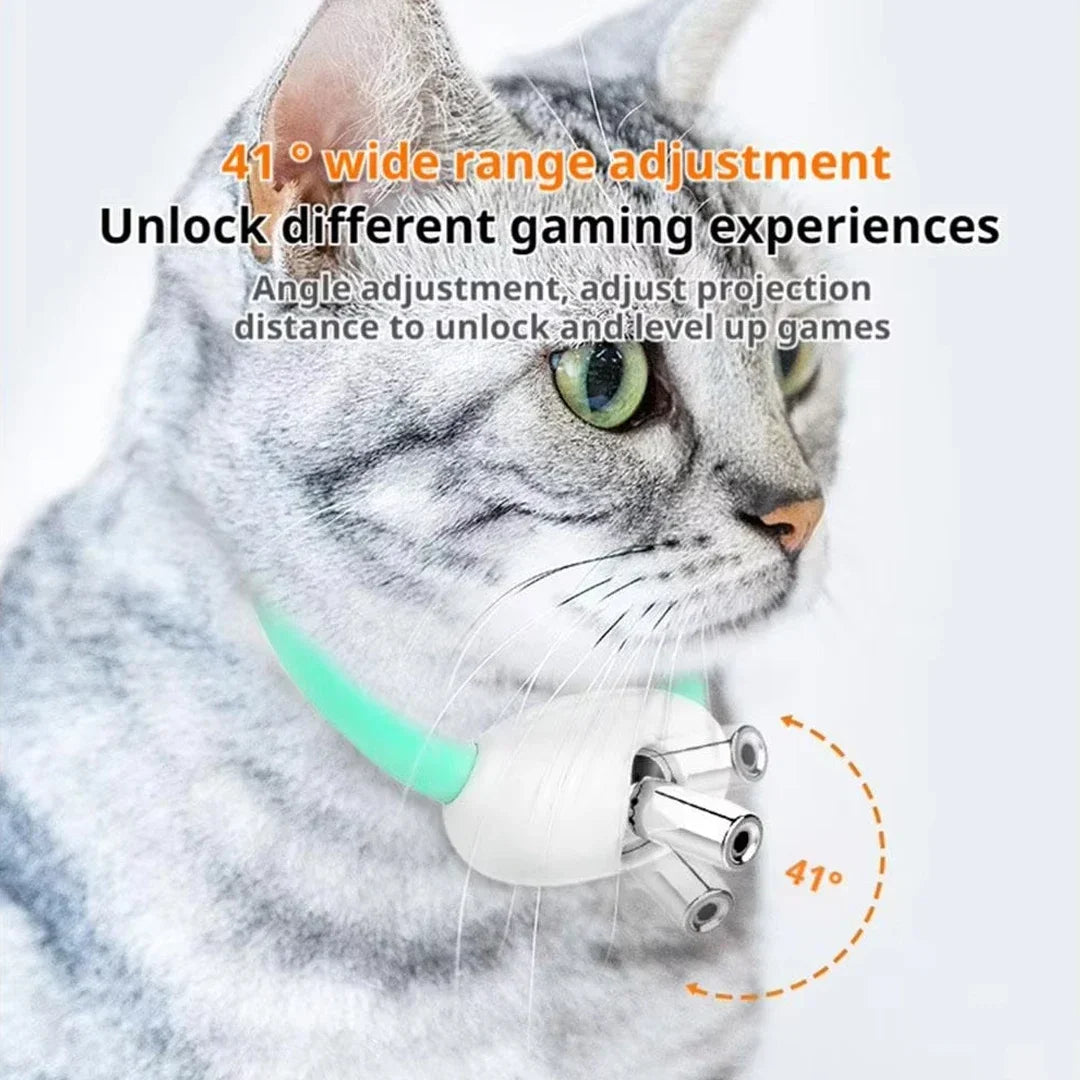 Auto Laser Cat Collar – USB Rechargeable Interactive Teaser