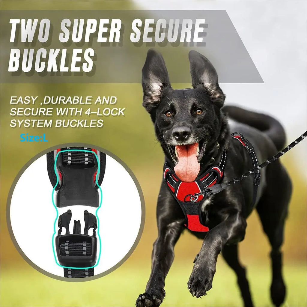 No-Pull Front-Clip Reflective Dog Harness