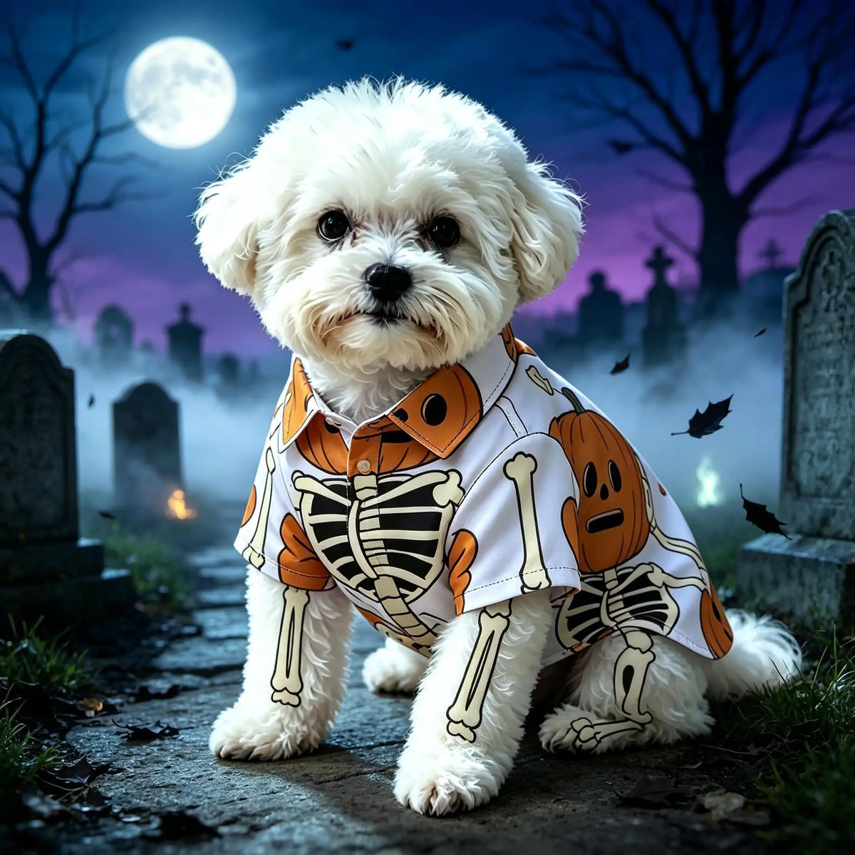 Glow Skeleton Bones Dog Shirt – Halloween