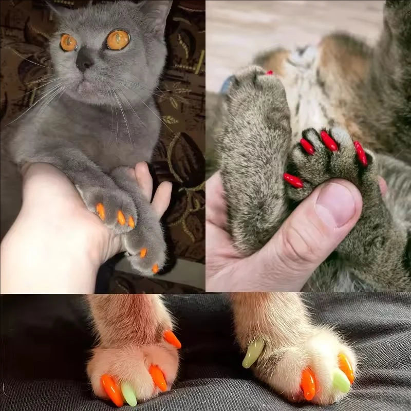 Soft Cat Nail Caps – 20-Pack Vinyl Claw Covers