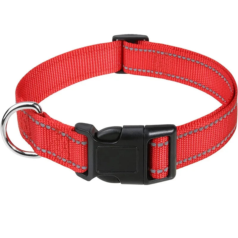 Reflective Nylon Dog Collar – Night-Safe Walking Collar