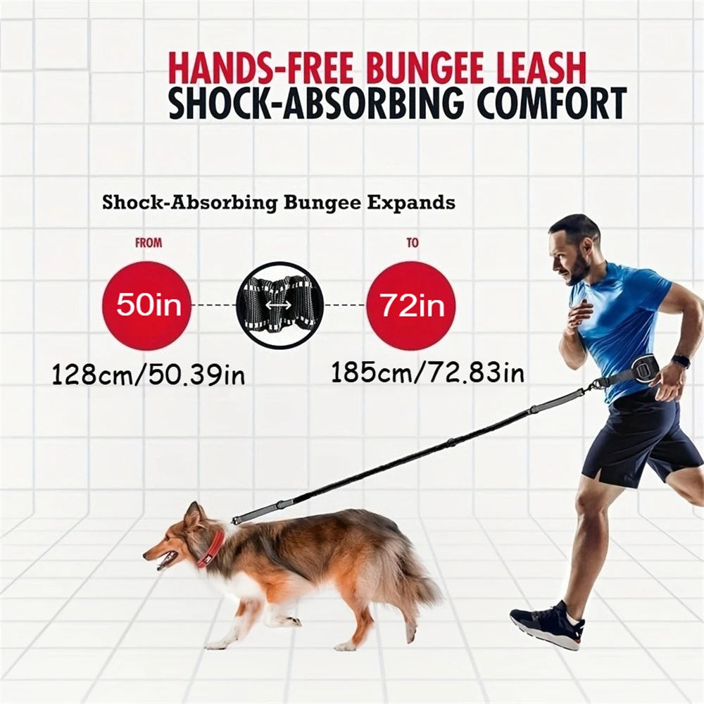 Hands-Free Waist Dog Leash – Crossbody & Jogging