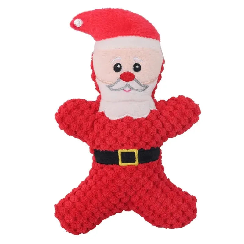 Christmas Squeaky Dog Toy Pack – Plush Holiday Chew Toys