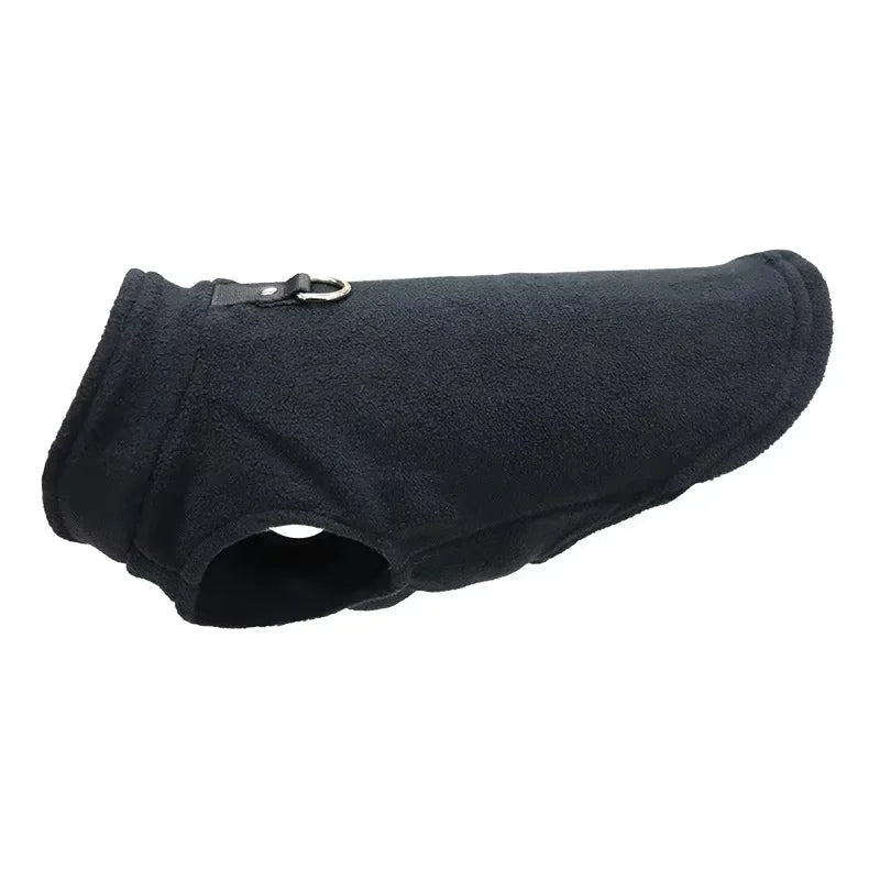 Fleece Dog Vest with D-Ring Leash Attachment