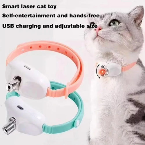 Auto Laser Cat Collar – USB Rechargeable Interactive Teaser