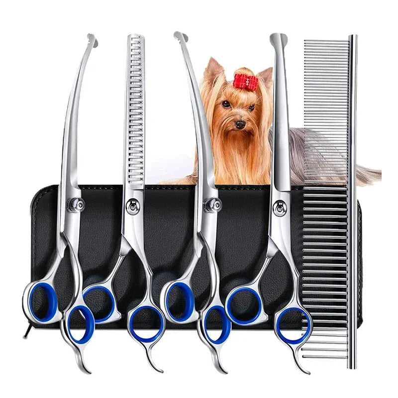 5-in-1 Pet Grooming Scissors Set – Rounded Tip