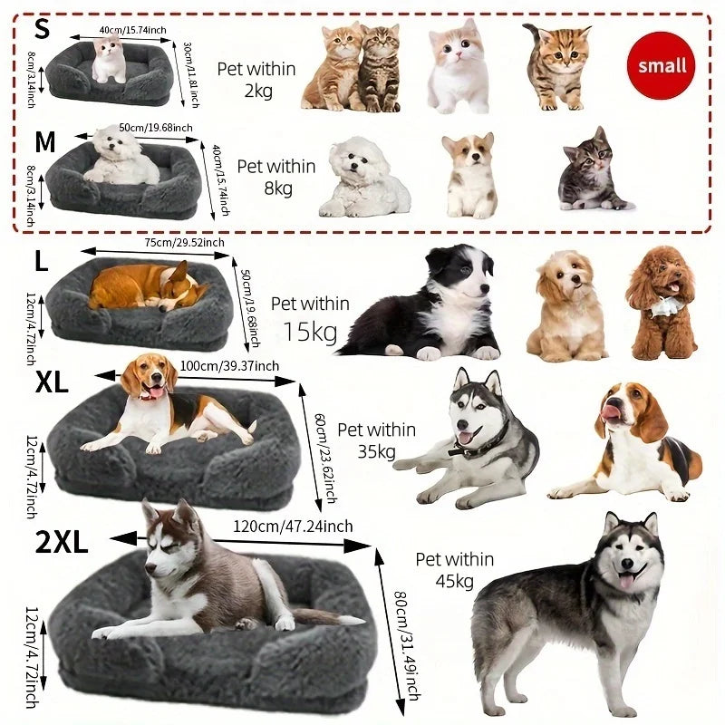 Luxury Sofa Dog Bed - Winter Warm Orthopedic Pet Couch