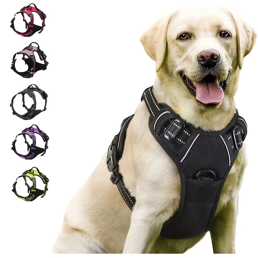 No-Pull Front-Clip Reflective Dog Harness
