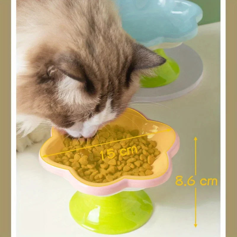 Ceramic Elevated Cat Bowl