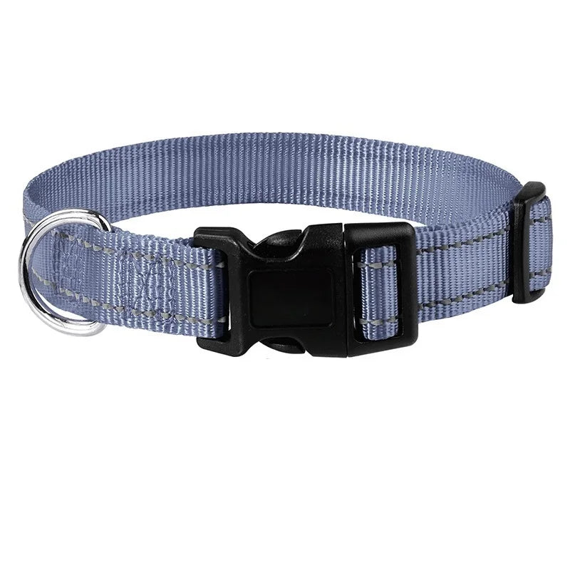 Reflective Nylon Dog Collar – Night-Safe Walking Collar