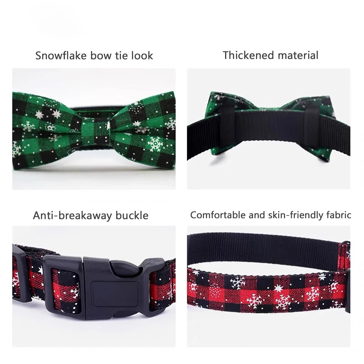 Christmas-Print Dog Collar – Festive Holiday Collar