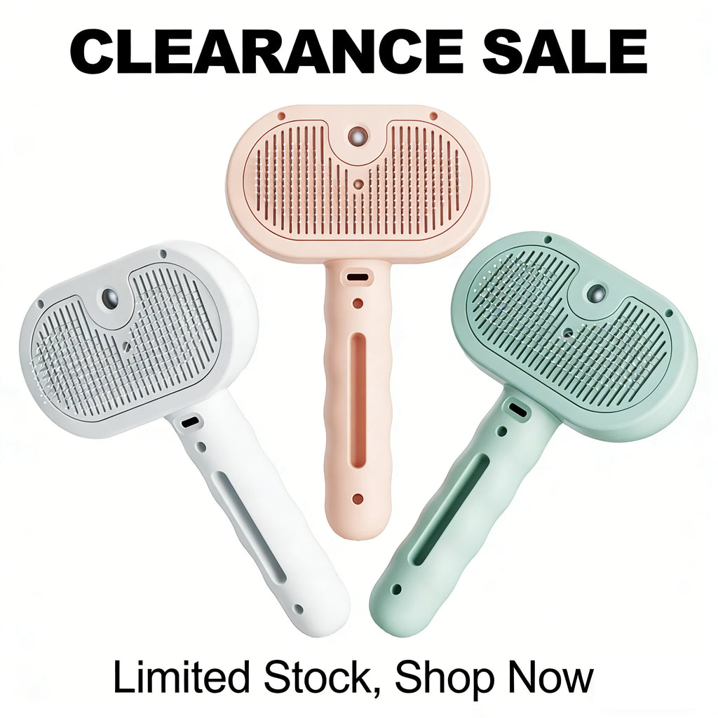 Pet Steam Grooming Brush – Mist Spray Deshedder
