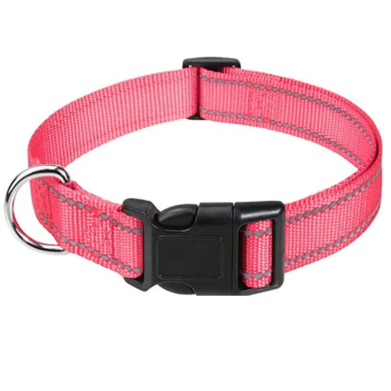 Reflective Nylon Dog Collar – Night-Safe Walking Collar