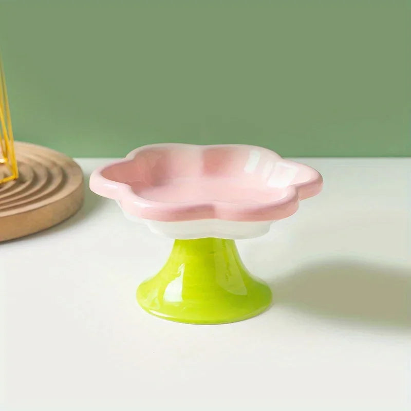 Ceramic Elevated Cat Bowl