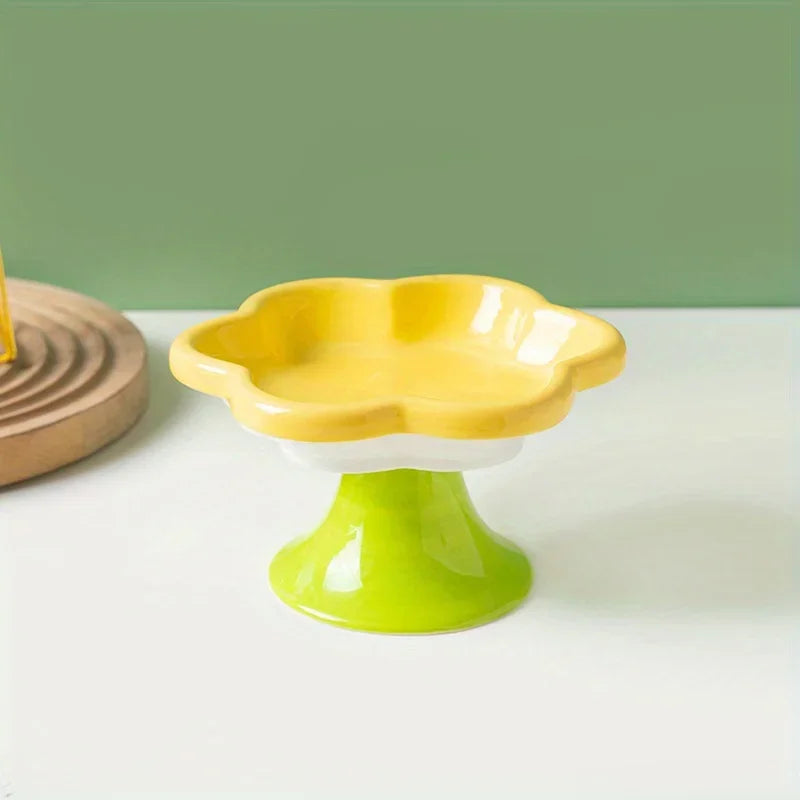 Ceramic Elevated Cat Bowl