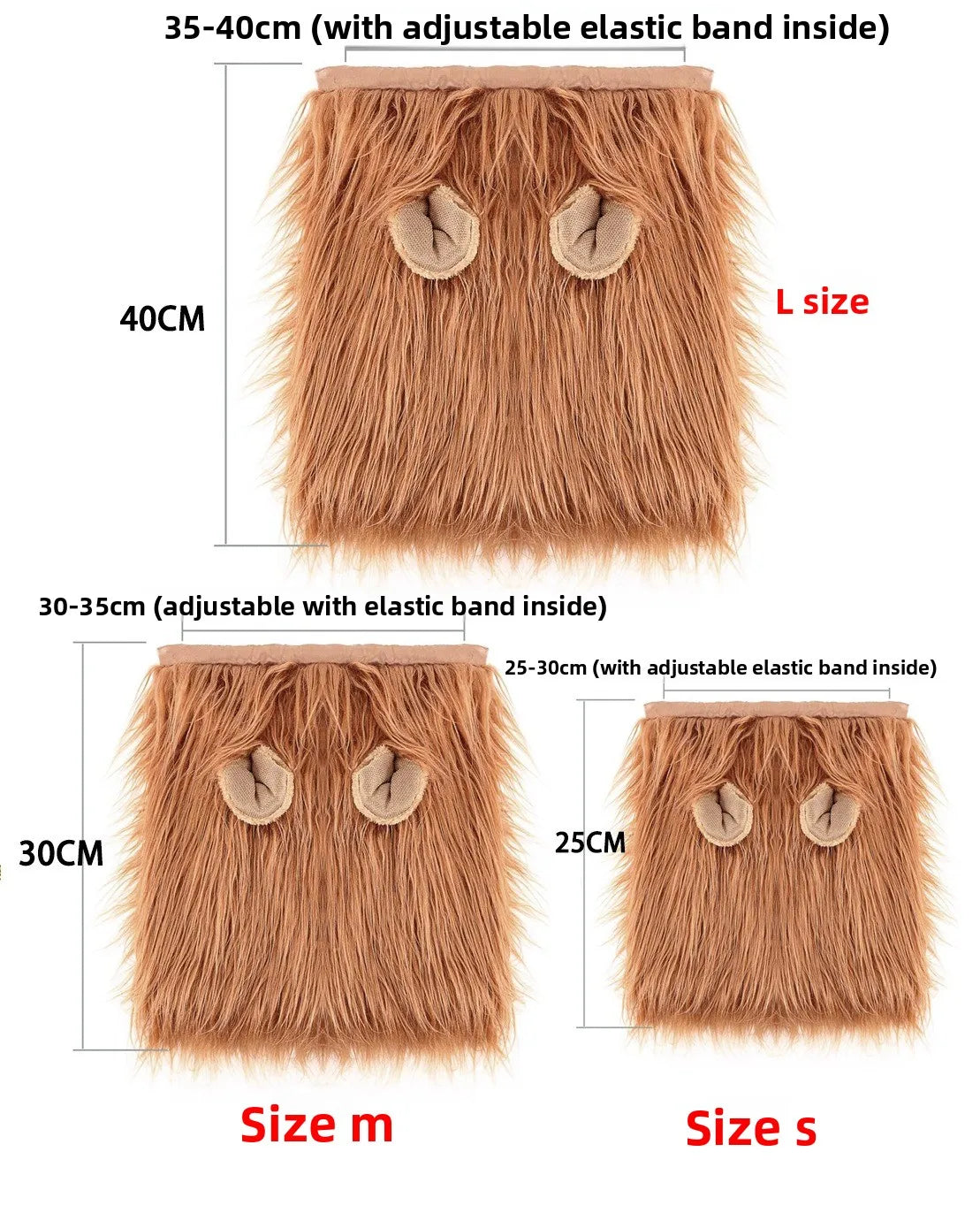 Lion Mane Pet Costume Wig – Funny Halloween Dress-Up