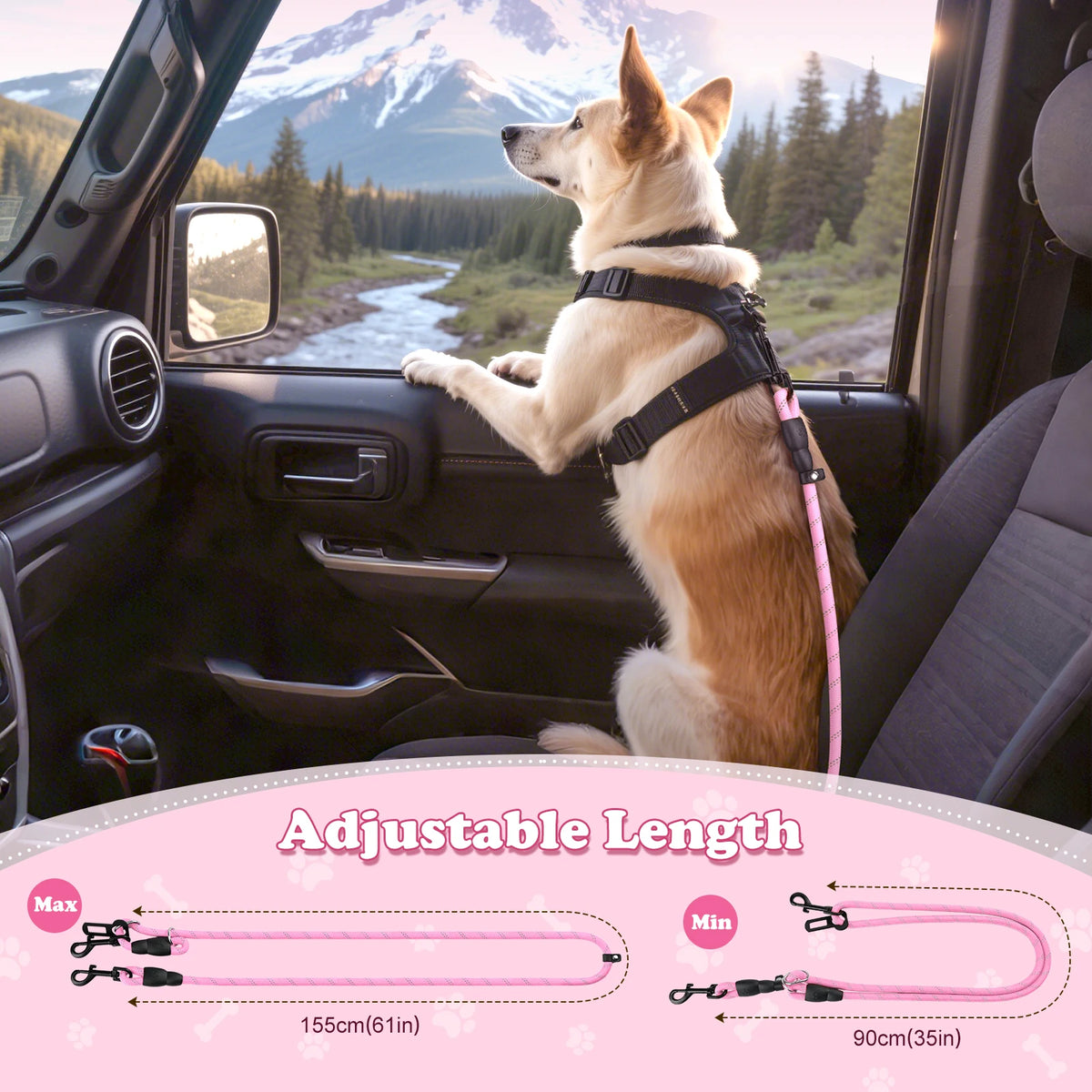 Dog Car Seatbelt Clip – Safety Buckle for Travel