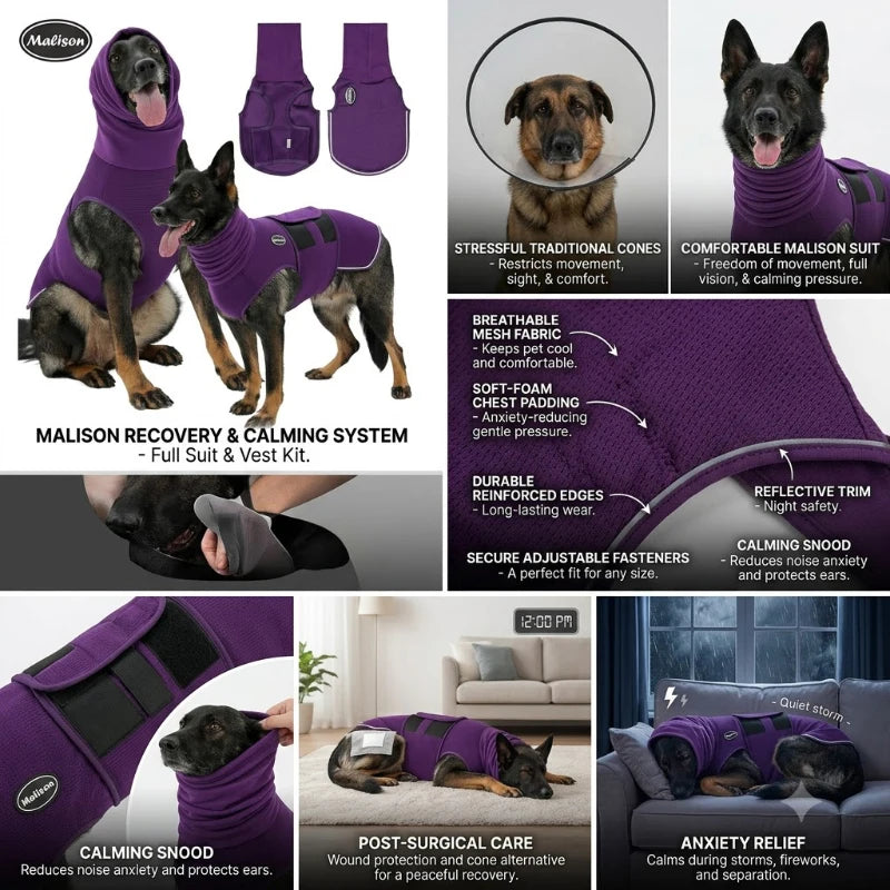 Thunder Calming Anxiety Wrap for Dogs – Stress-Relief Jacket
