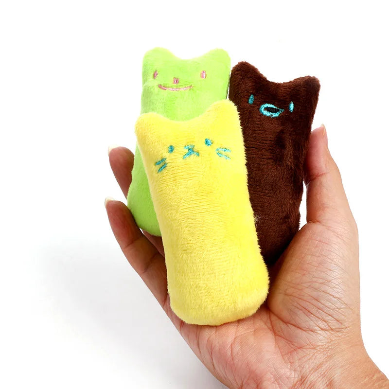 Squeaky Catnip Plush Toy – Interactive Kitten Chew Toy