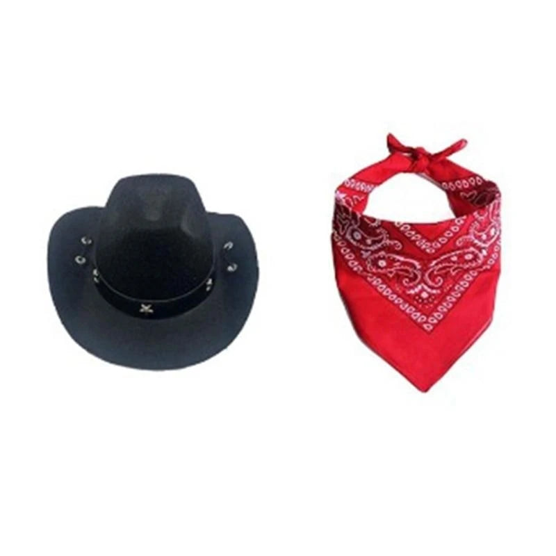 Cowboy Dog Costume Set – Hat & Bandana