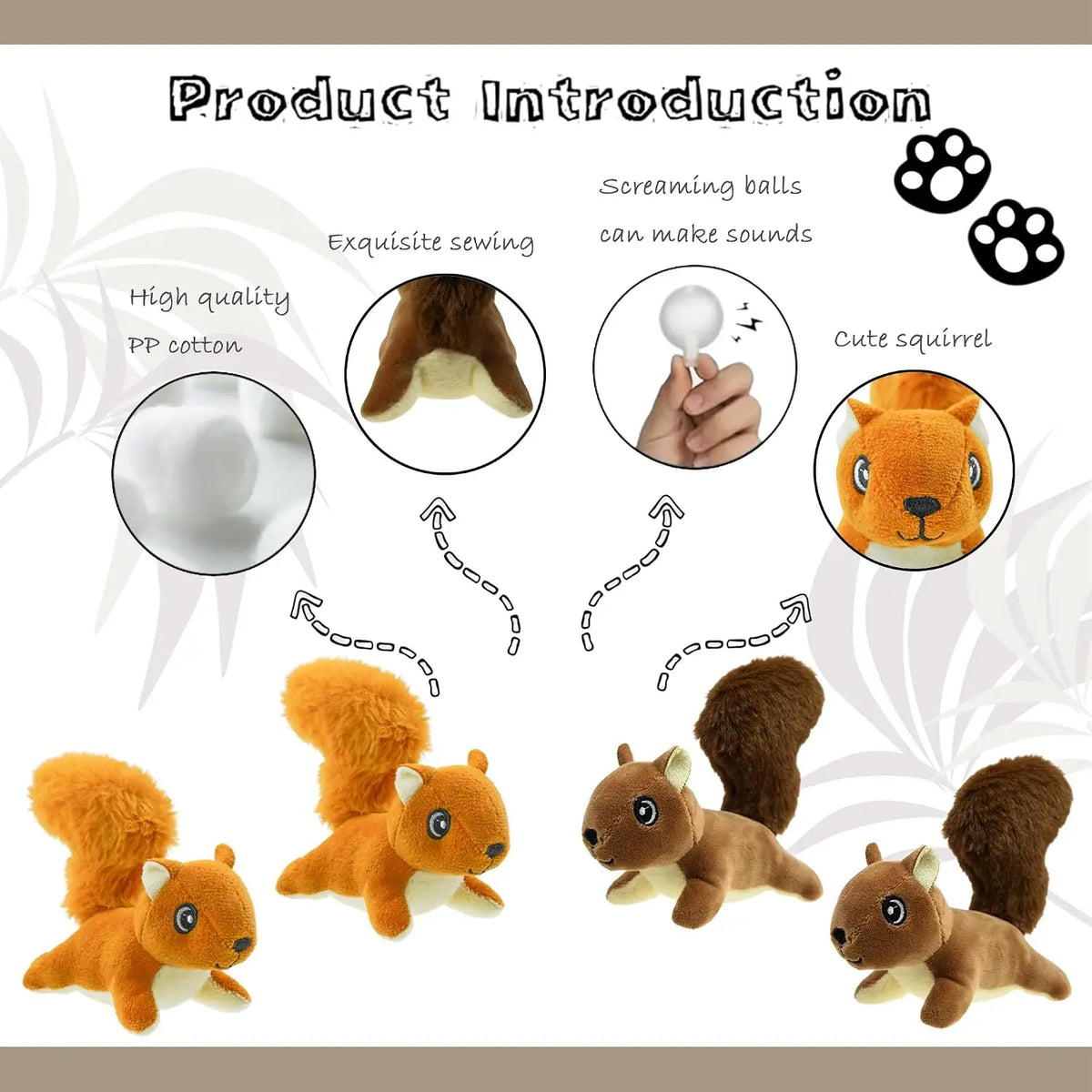 Hide-and-Seek Squirrel Plush Puzzle Dog Toy – Nose-Work Enrichment Toy