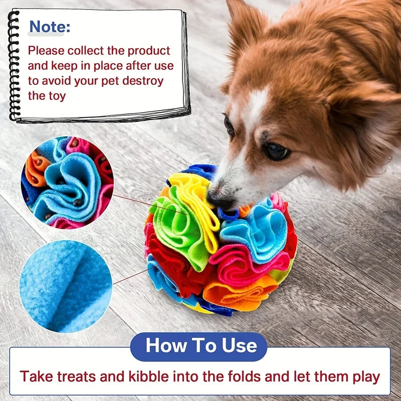 Snuffle Ball Treat-Dispensing Dog Toy