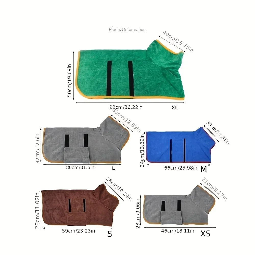 Dog Bathrobe – Quick-Dry Drying Coat