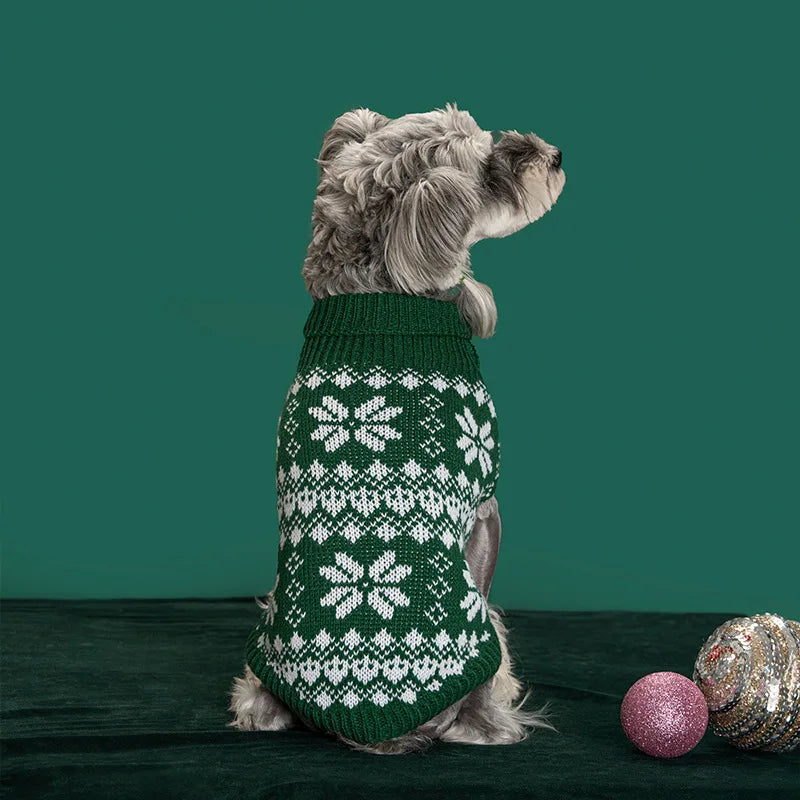 Cat Christmas Sweater – Fair-Isle & Santa Knit Pullover