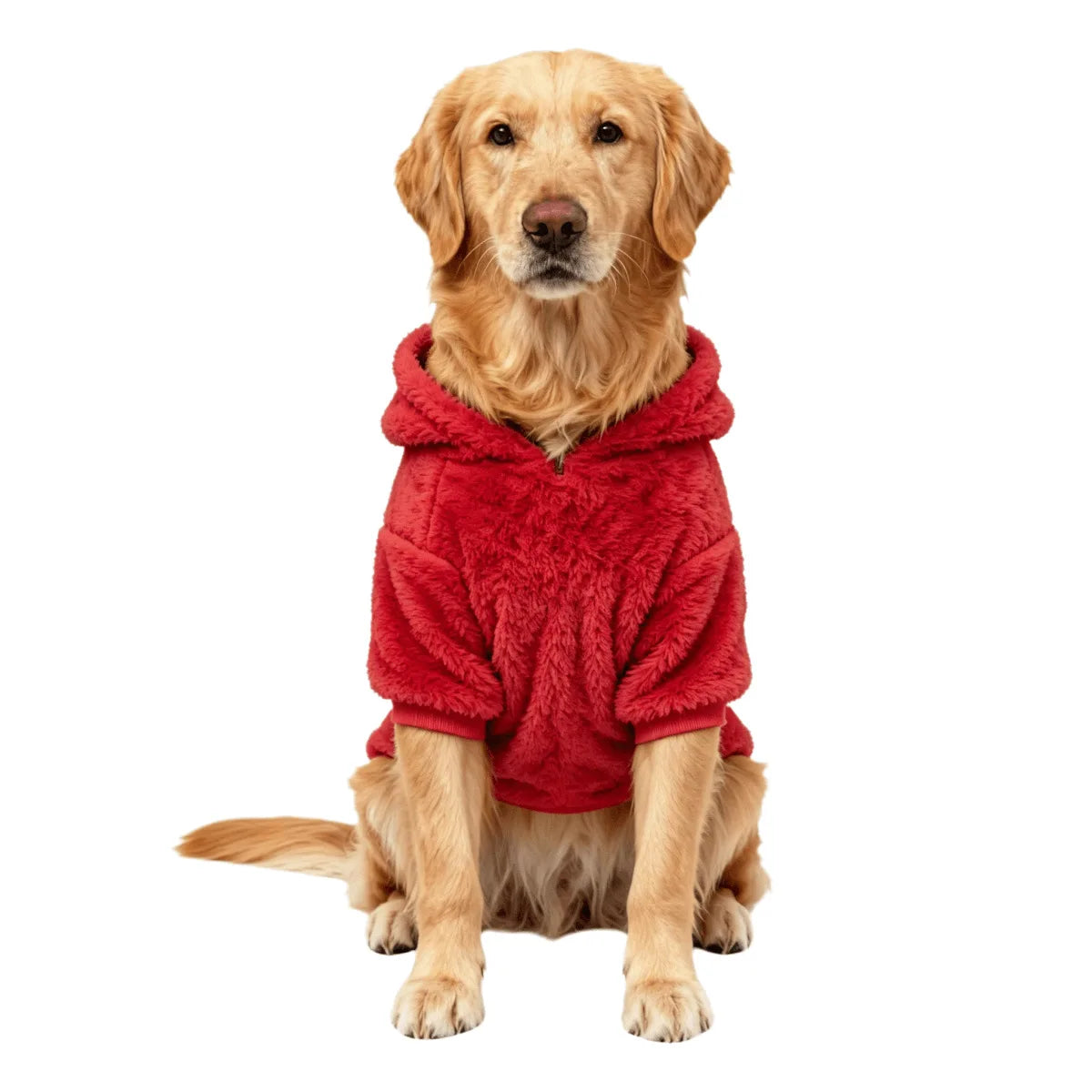 Fleece Dog Hoodie with Kangaroo Pocket – Warm Winter Coat