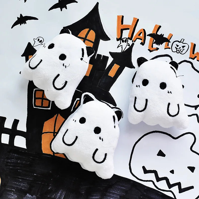 Halloween Plush Squeaky Dog Toy – Ghost, Pumpkin & Bat