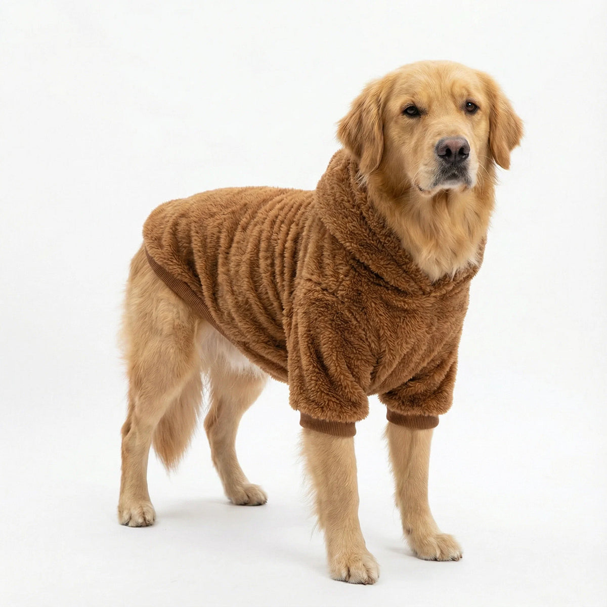 Fleece Dog Hoodie with Kangaroo Pocket – Warm Winter Coat