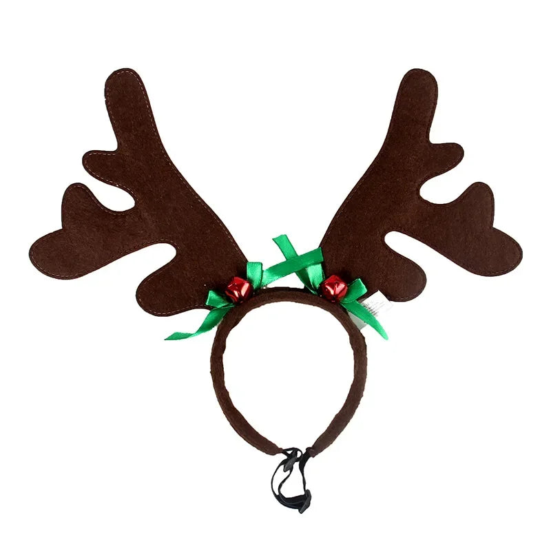 Reindeer Antlers Headband for Pets – Christmas Costume Accessory