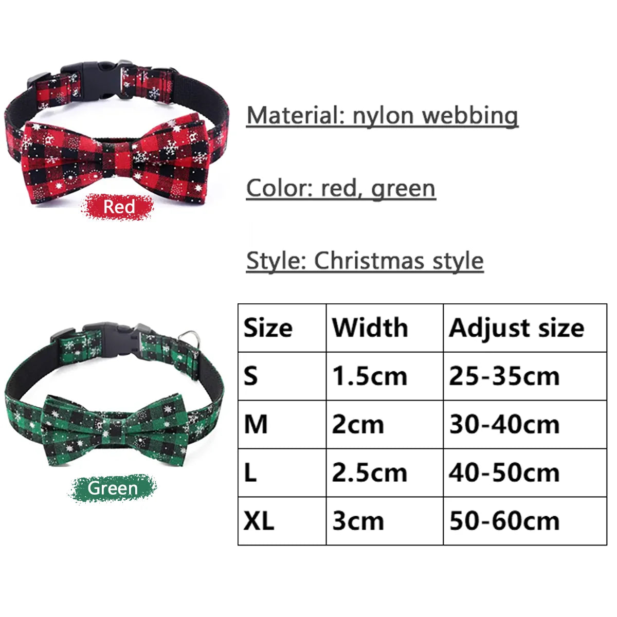 Christmas-Print Dog Collar – Festive Holiday Collar