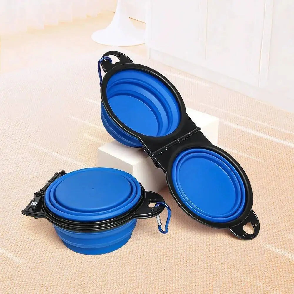 2-in-1 Collapsible Double Travel Pet Bowl
