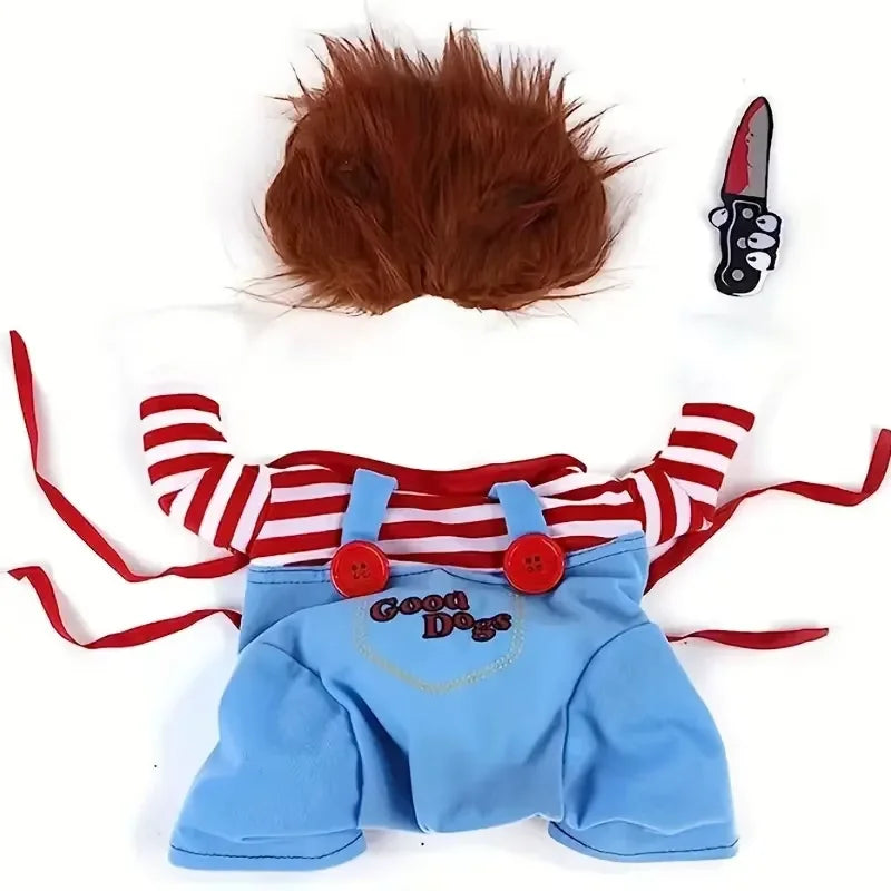 Chucky-Style Pet Costume for Halloween