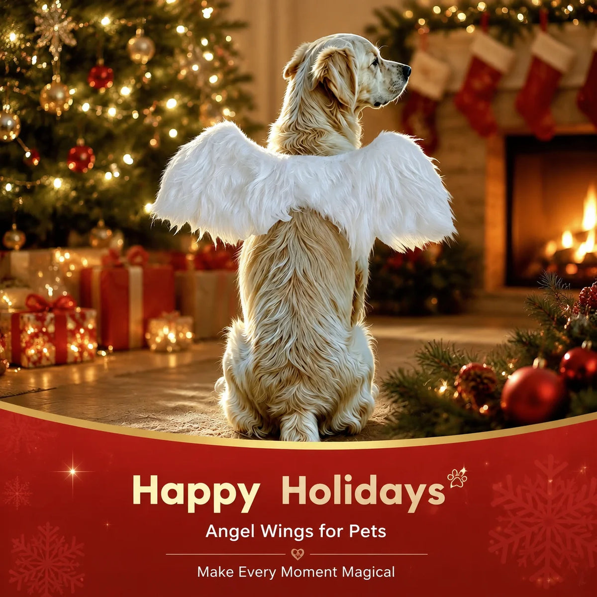 Angel Wings Pet Costume – Halloween Dress-Up Wings