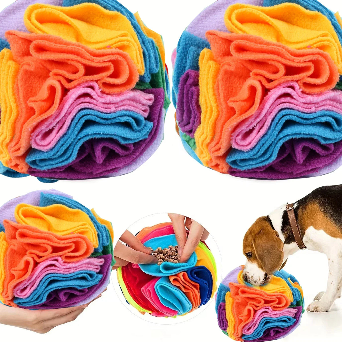 Snuffle Ball Treat-Dispensing Dog Toy