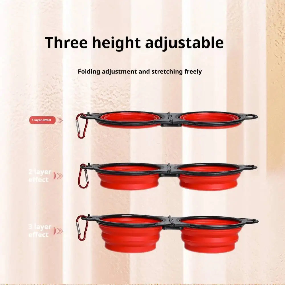 2-in-1 Collapsible Double Travel Pet Bowl