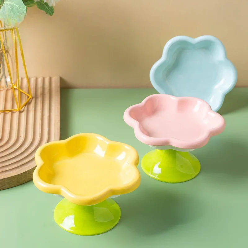 Ceramic Elevated Cat Bowl
