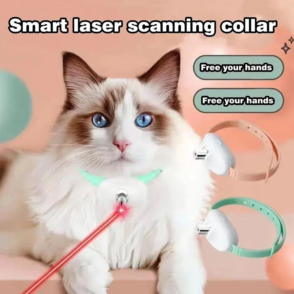 Auto Laser Cat Collar – USB Rechargeable Interactive Teaser
