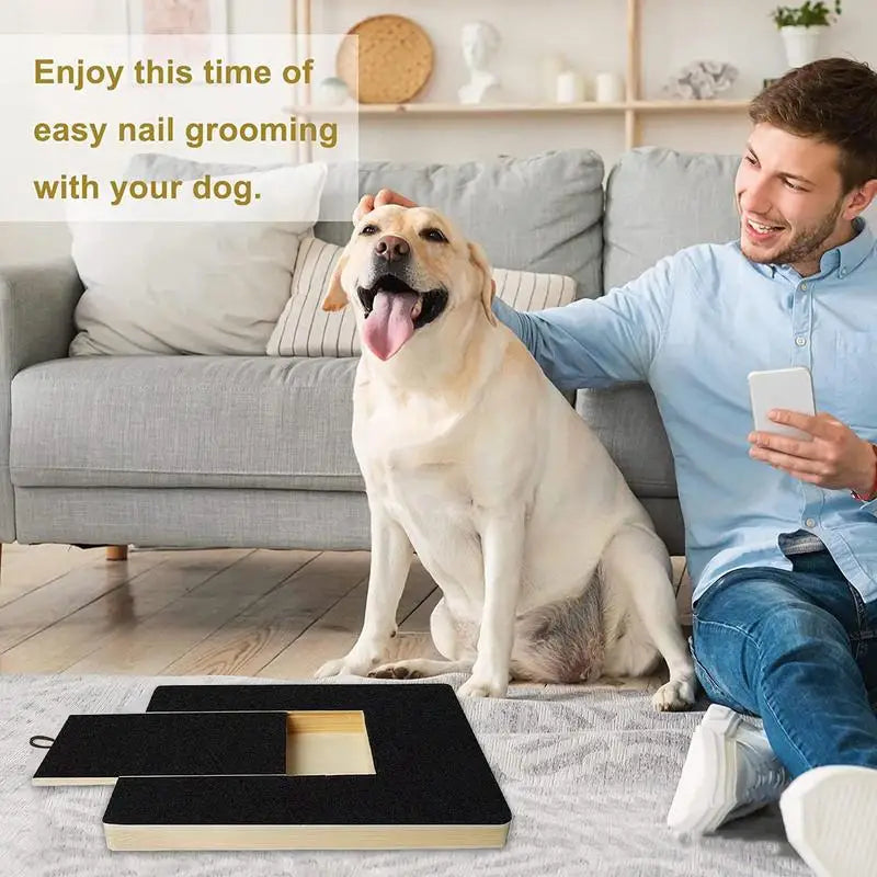 Dog Nail Scratch Filing Board with Treat Box