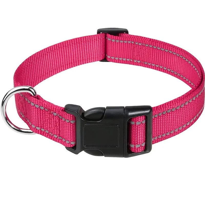 Reflective Nylon Dog Collar – Night-Safe Walking Collar