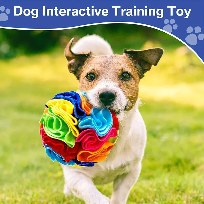 Snuffle Ball Treat-Dispensing Dog Toy
